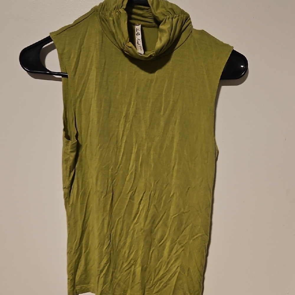 Olive Green Sleeveless Top